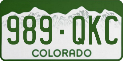 CO license plate 989QKC