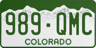 CO license plate 989QMC