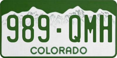 CO license plate 989QMH
