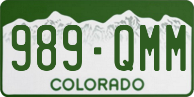 CO license plate 989QMM