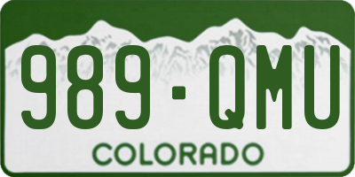 CO license plate 989QMU