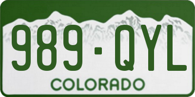 CO license plate 989QYL