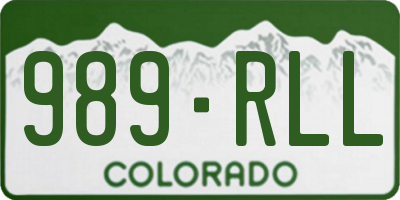 CO license plate 989RLL
