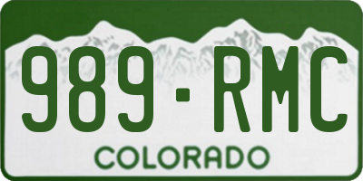 CO license plate 989RMC
