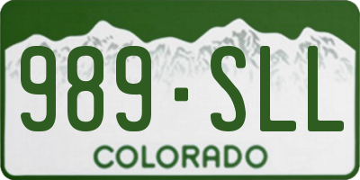 CO license plate 989SLL