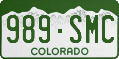 CO license plate 989SMC