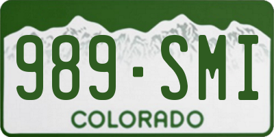 CO license plate 989SMI