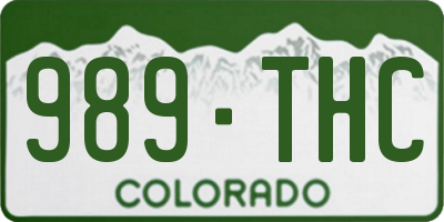 CO license plate 989THC