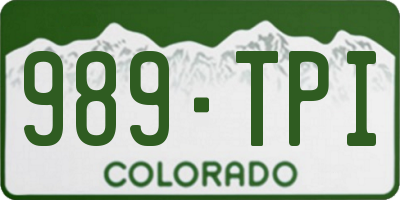 CO license plate 989TPI