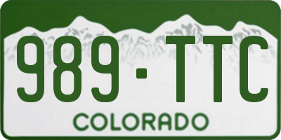 CO license plate 989TTC