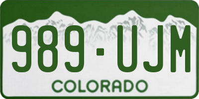 CO license plate 989UJM