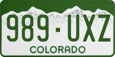 CO license plate 989UXZ