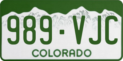 CO license plate 989VJC