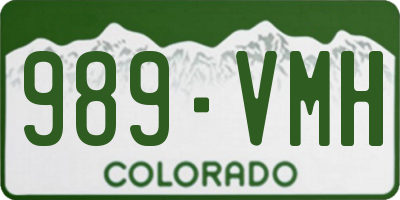 CO license plate 989VMH