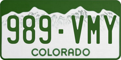 CO license plate 989VMY