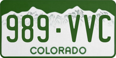 CO license plate 989VVC