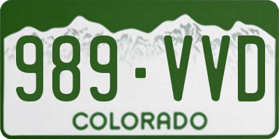 CO license plate 989VVD