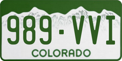 CO license plate 989VVI