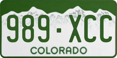 CO license plate 989XCC