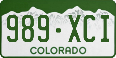 CO license plate 989XCI