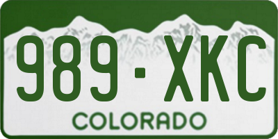 CO license plate 989XKC