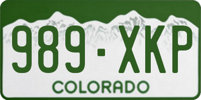 CO license plate 989XKP