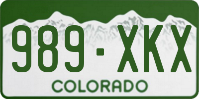 CO license plate 989XKX