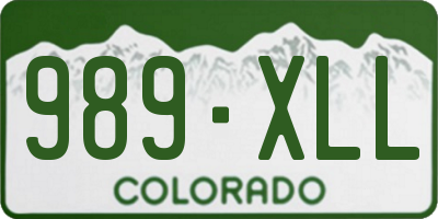 CO license plate 989XLL