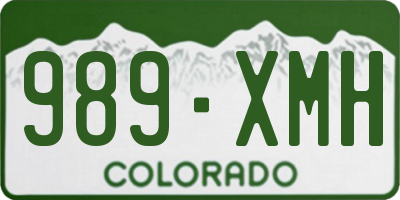 CO license plate 989XMH