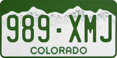 CO license plate 989XMJ