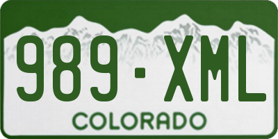 CO license plate 989XML