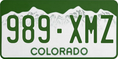 CO license plate 989XMZ