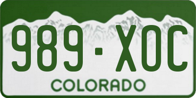 CO license plate 989XOC