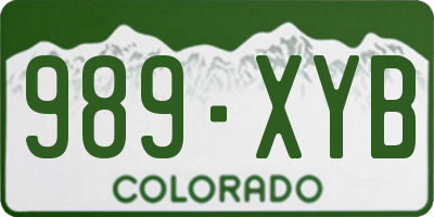 CO license plate 989XYB