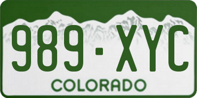 CO license plate 989XYC