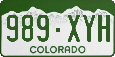 CO license plate 989XYH