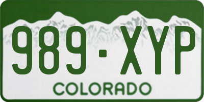 CO license plate 989XYP