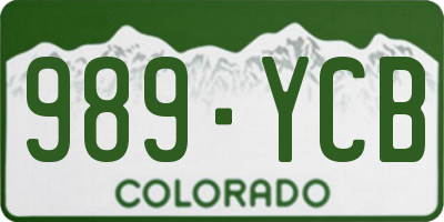 CO license plate 989YCB