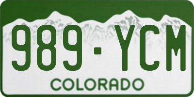 CO license plate 989YCM
