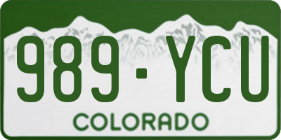CO license plate 989YCU