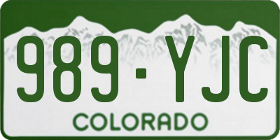 CO license plate 989YJC