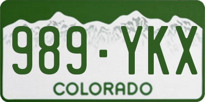 CO license plate 989YKX