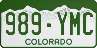 CO license plate 989YMC