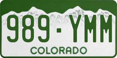 CO license plate 989YMM