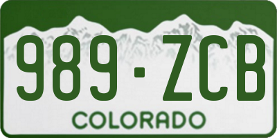 CO license plate 989ZCB