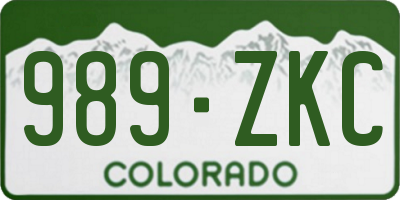 CO license plate 989ZKC