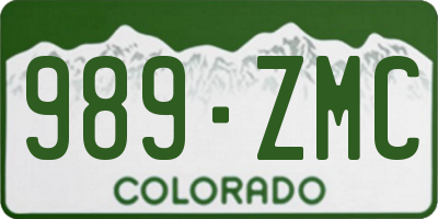 CO license plate 989ZMC