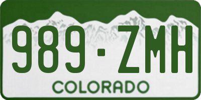 CO license plate 989ZMH