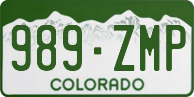 CO license plate 989ZMP