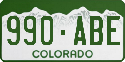 CO license plate 990ABE